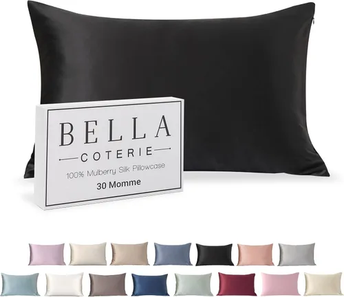 Vista 10 de Bella Coterie - Funda de almohada de seda de lujo para cabello y piel Champán