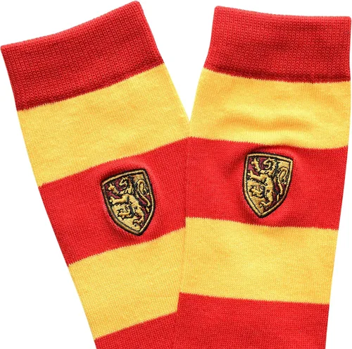 Vista 2 de Harry Potter Gryffindor Thick Stripes JuniorsLadies Knee High Socks with Embroidered Crest