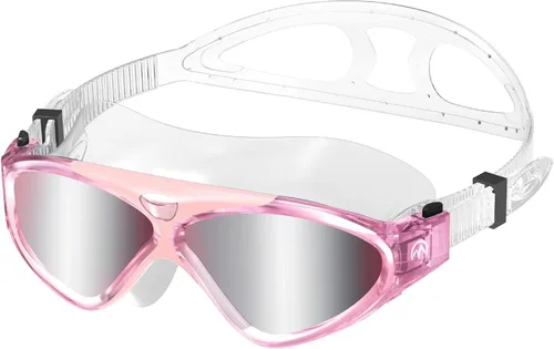 Vista 11 de OutdoorMaster Máscara de natación - Máscara de natación de visión amplia y gafas antivaho impermeable A-Negro