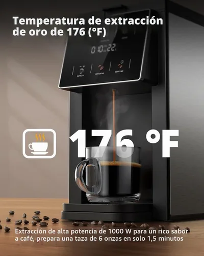 Vista 6 de AIRMSEN Cafetera para moler y preparar, una sola porción con molinillo