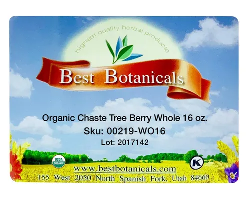 Vista 4 de Best Botanicals Chaste Tree Berry Entero 16 oz (Orgánico)
