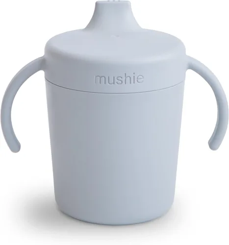 Vista 35 de mushie Trainer Sippy Cup Fabricado en Dinamarca Tapa Giratoria Resistente a Fugas y Asas 6 Meses + (Blush)
