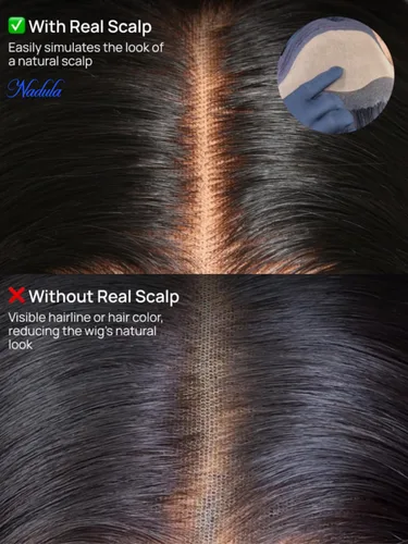 Vista 4 de Nadula Bye Bye Cap 13x4 HD Cuero Cabelludo Real 3D Body Wave Pelucas de Encaje Frontal de Cabello Humano Pre Todo, Peluca Sin Pegamento con Cordón