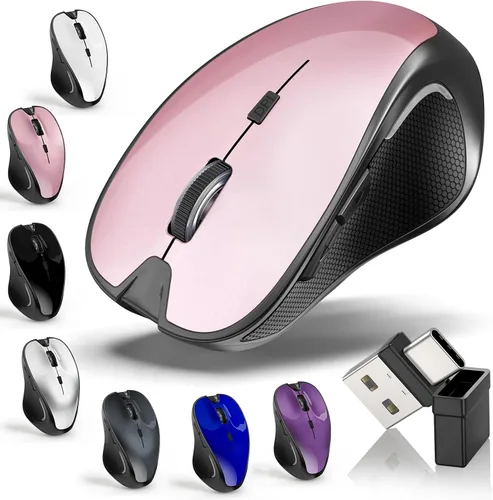 Vista 7 de Ratón para MacBook Wireless Bluetooth Laptop Mac Pro PC Ratones con Jiggler 10. Mouse inalámbrico Bluetooth (blanco)