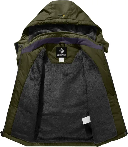 Vista 3 de Chaqueta de esquí impermeable para niño con capucha GEMYSE