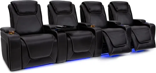 Vista 9 de Seatcraft Paladin - Asiento de cine en casa, sillón reclinable individual Negro