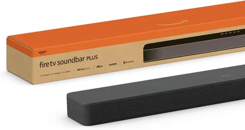 Vista 2 de Barra de sonido Amazon Fire TV Plus (último modelo) con subwoofer incorporado, 3.1 canales, Dolby Atmos, diálogos nítidos