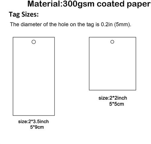 Vista 2 de 500 etiquetas colgantes personalizadas, etiquetas para colgar joyas (cuerda de regalo)