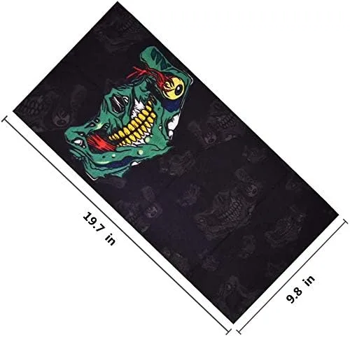 Vista 5 de Paquete de 3 bandanas de calavera para hombres, polainas de cuello para mujeres, máscara facial para motocicleta, protección contra el polvo