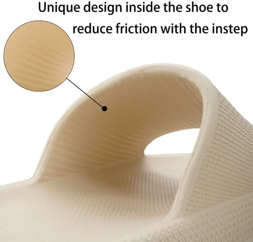 Vista 6 de Sandalias Cloud para mujeres y hombres,Sandalias de baño con almohadilla,Zapatos de plataforma de suela gruesa antideslizante EVA