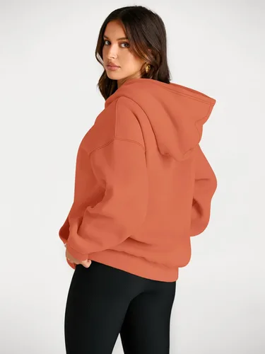 Vista 88 de Trendy Queen - Sudaderas extragrandes con capucha para mujer, suéteres de manga larga, sin botones, de vellón, de otoño, ropa de invierno