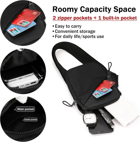 Vista 4 de Tealots Mini bolso bandolera para mujeres y hombres, bolsos cruzados pequeños, bolso ligero para teléfono, mochilas casuales