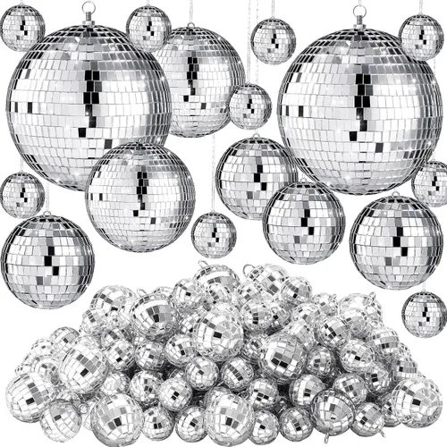 Vista 9 de Hoolerry - 200 piezas de mini espejos de bola de discoteca adornos