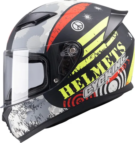 Vista 11 de Casco de motocicleta de cara completa, aprobado por DOT, casco de bicicleta de calle para adultos, hombres y mujeres, carcasa de ABS con visera