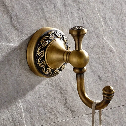 Vista 7 de Leyden Jabonera de ducha,Gancho de toalla de latón antiguo,Ganchos para bata de baño,Hardware de baño de montaje en pared