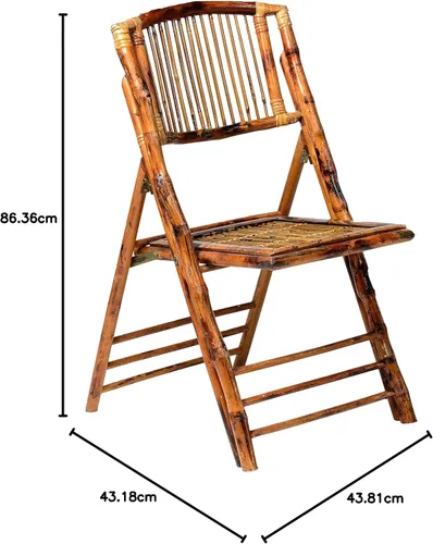 Vista 9 de Silla plegable de bambú americano