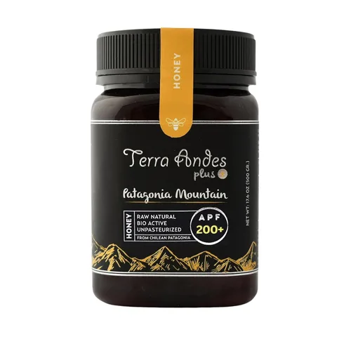 Vista 9 de Miel de Montaña Patagonia APF 100+ de TERRA ANDES PLUS Miel orgánica natural cruda. Mayor grado bioactivo. Fabricado en la Patagonia chilena. 100%