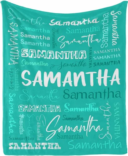 Vista 12 de D-Story Mantas de bebé personalizadas con nombres, manta personalizada para bebés niñas, manta de envoltura con inicial, regalos personalizados