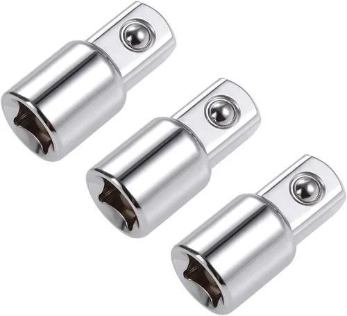 Vista 5 de uxcell 3 unidades de 1/2 pulgada (F) x 3/8 pulgadas (M) reductor de enchufe para llaves de trinquete, hembra a macho, Cr-V