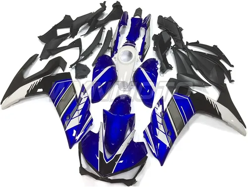 Vista 2 de Kit de carenados negro azul brillante apto para Yamaha YZF-R3 R25 2015 2016 R25 R3 15 16 ABS molde de inyección de plástico motocicleta carrocería