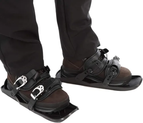 Vista 6 de Snowfeet X - Mini Patines de Esquí Corto para Snow Pro Versión Esquís para Zapatos de Invierno Patines de nieve cortos Snowblades Skiboards