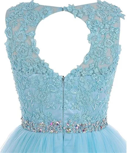 Vista 5 de Dydsz - Vestido corto de tul para baile, fiesta o graduación modelo D126