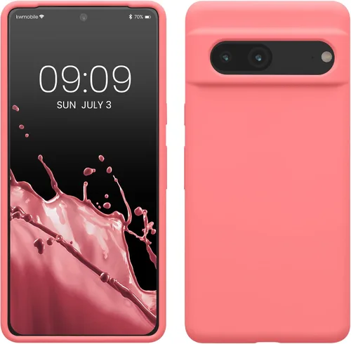 Vista 85 de kwmobile Funda compatible con Google Pixel 7 - Funda de silicona TPU con acabado suave - Piedra antigua