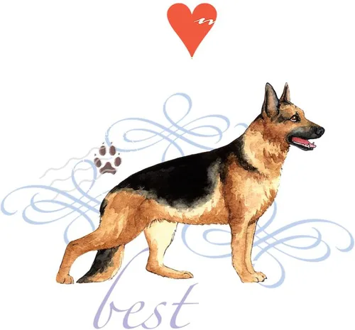 Vista 3 de CafePress German Shepherd - Pijama oscuro para mujer, Con pantalón a cuadros.
