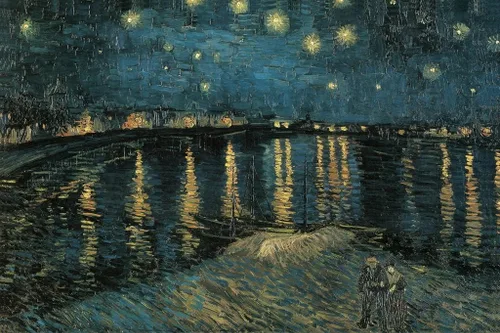 Vista 45 de Póster de “La noche estrellada” (1889) de Vincent Van Gogh, 18 x 12 pulgadas Ramas de flor de almendro 9897