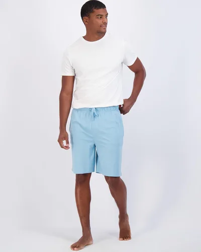 Vista 5 de Real Essentials Paquete de 3 pantalones cortos de pijama de punto ultrasuave de algodón para hombre y ropa de descanso
