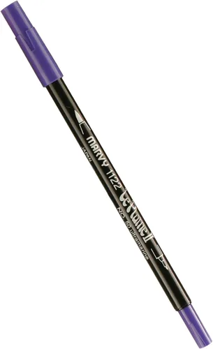 Vista 85 de Uchida 1122-C-3 Marvy Extra Fine Tip Le Plume II Rotulador de doble punta, azul