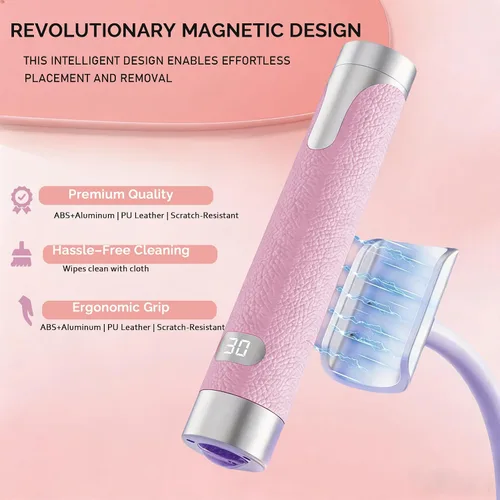 Vista 4 de Mini UV Nail Lamp for Gel Nails, Rechargeable Handheld Gel X Lamp with Smart Auto Sensor, 360 Gooseneck Magnetic Stand, Dual Timer & LED Display