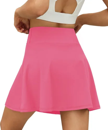 Vista 4 de LouKeith Faldas de tenis para mujer, plisadas, cruzadas, de cintura alta, atléticas, para entrenamiento, golf, faldas con bolsillos cortos