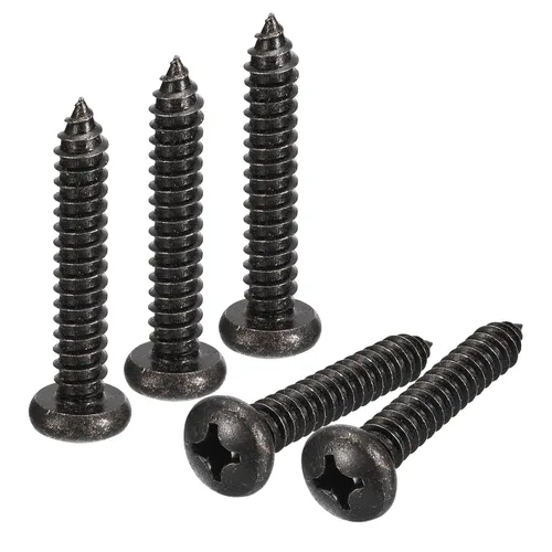 Vista 8 de uxcell Tornillo autorroscante Phillips de cabeza plana de 1/4 x 1, 25 piezas - Tornillo de madera de cabeza redonda de acero inoxidable 304