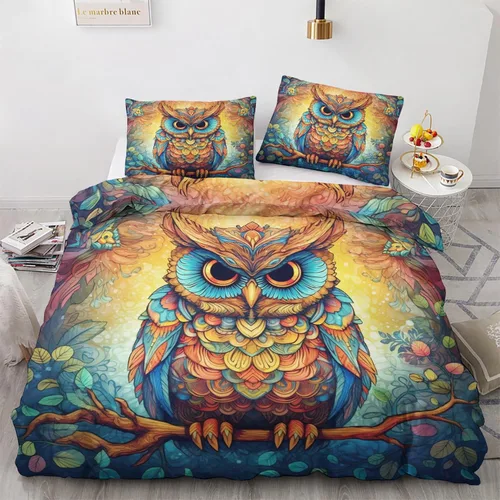 Vista 24 de Funda de edredón abstracta tamaño individual Juego de ropa de cama de arte colorido 2 piezas Funda de edredón con patrón de microfibra suave
