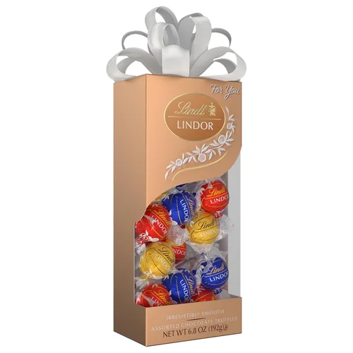 Vista 35 de Lindt Lindor - Trufas de chocolate extra oscuro 60 %, caramelo de chocolate negro con centro de trufa suave y derretida, ideal para regalar, 5.1