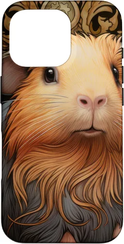 Vista 20 de iPhone 16 Guinea Pig Art Nouveau Abstract Case