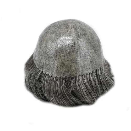 Vista 277 de Toupee para hombre 100% cabello humano real tupé para hombres 0.004 in piel de poliuretano para hombre, sistema de reemplazo de piezas de pelo