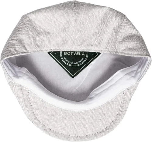 Vista 6 de BOTVELA Sombrero de verano transpirable para hombre de lino con hiedra plana