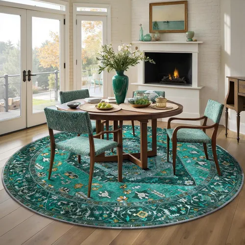 Vista 202 de SERISSA - Tapetes florales vintage, antideslizante, lavable, pequeño, ultrasuave, bohemio, de pelo bajo, para entrada, interiores, habitación