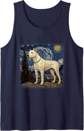 Vista 9 de Van gogh Dogo Argentino in starry night Tank Top