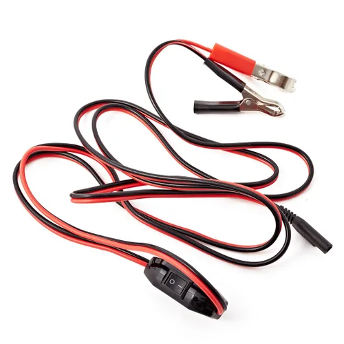 Vista 2 de Arnés de cables con abrazaderas SAE a pinzas de cocodrilo interruptor de encendido y apagado Cable de extensión de desconexión rápida