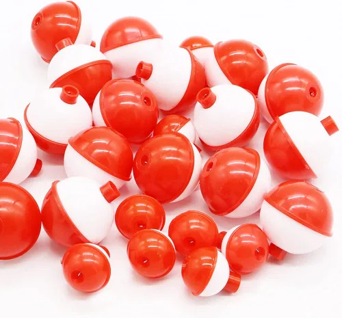 Vista 4 de 60 flotadores de pesca, bobber de pesca de ABS duro a granel, flotadores redondos de boya con botón para accesorios de aparejos de pesca, 1/1.5