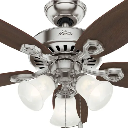 Vista 9 de Hunter Fan Company 52106 Hunter Builder - Ventilador de techo para interiores con luz LED y control de cadena de tracción, 42 pulgadas, acabado