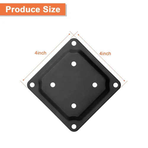 Vista 3 de ForoGore Conector de placa de poste de madera de 4 x 4 pulgadas, base de poste de cubierta con recubrimiento de polvo, base de anclaje para poste
