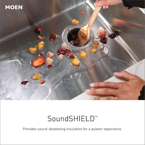 Vista 3 de Moen G18121 Prep - Fregadero de cocina de acero de calibre 18 para montar debajo del delantal, cuenco individual, 30 x 21 pulgadas, acero inoxidable