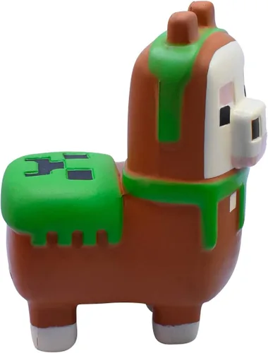 Vista 4 de Minecraft Mega SquishMe Series 2 – Llama – Juguete Squishy perfumado de crecimiento lento de 6 pulgadas