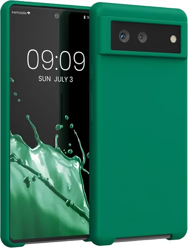 Vista 241 de kwmobile Funda Compatible con Google Pixel 6 Pro - Funda de Teléfono de Silicona TPU con Acabado Suave - Azul Caribe