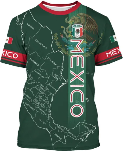 Vista 16 de Camiseta de fútbol con la bandera nacional, ropa de entrenamiento de fútbol, camiseta al aire libre, cuello redondo, manga corta a la moda