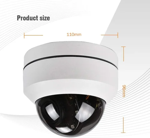 Vista 5 de EVERSECU Mini cámara PTZ RS485 HD analógica 1080P 4X Zoom (0.110-0.472 in) 65ft IR distancia al aire libre Cámara domo de alta velocidad IP66